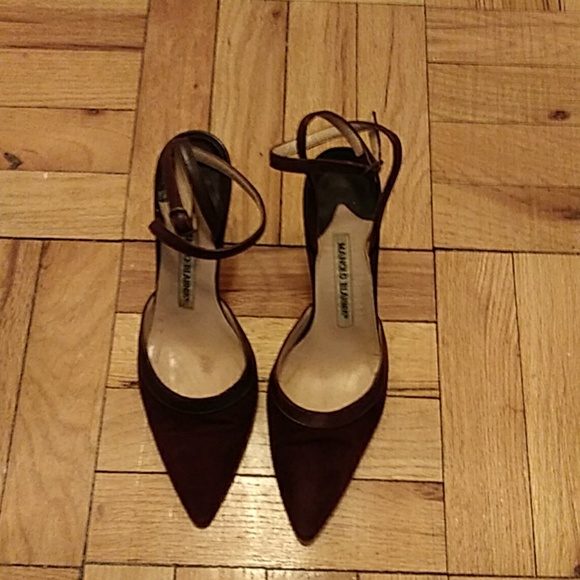 Manolo Blahnik Shoes - Manolo Blahnik sling back suede shoes